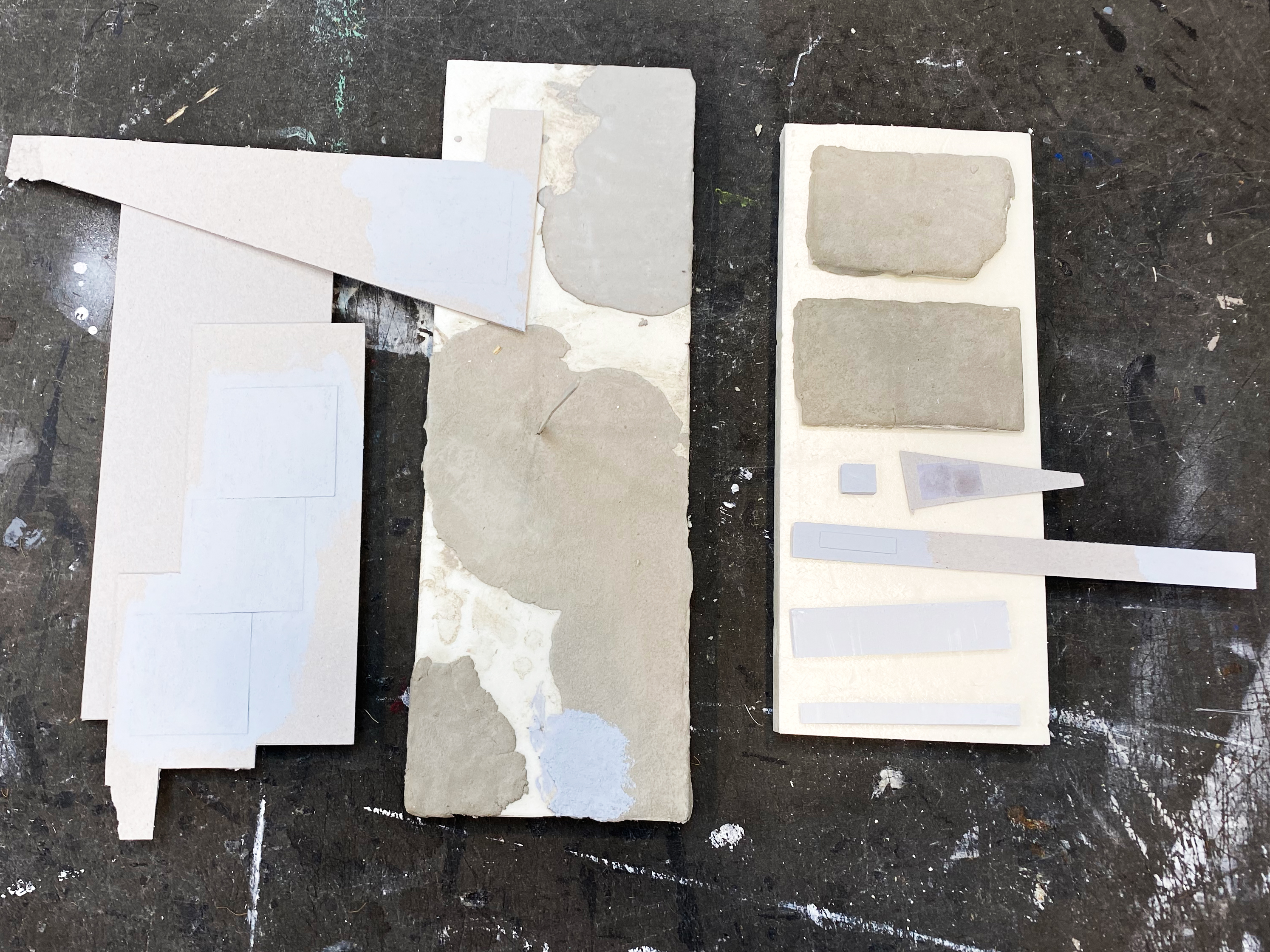 Experimenting colours and materials